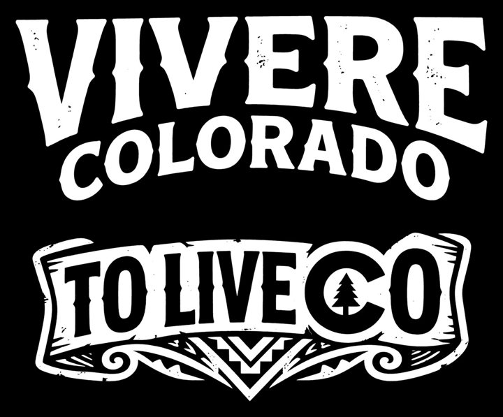 VIVERE COLORADO + TO LIVE CO lockup - distressed