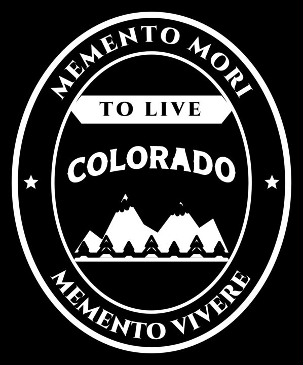Flat oval badge - TO LIVE over COLORADO